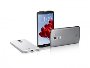 LG G Pro 2 phablet color blanco y negro cámara y pantalla