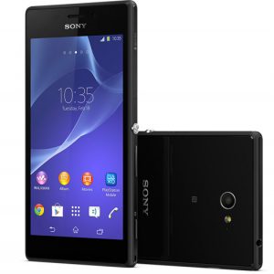 Sony Xperia M2 en México color negro pantalla y cámara