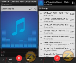 BlackBerry 10.3 Reproductor de música