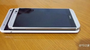 El Nuevo HTC One 2014 (M8) comparación HTC One Max pantallas encimados de lado