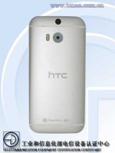 HTC One 2014 registro tenaa parte trasera cámara dual Flash Dual
