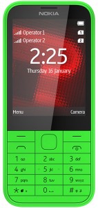 Nokia 225 color verde pantalla