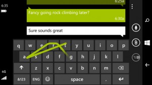 Lumia 635 Windows Phone 8.1 Word Flow