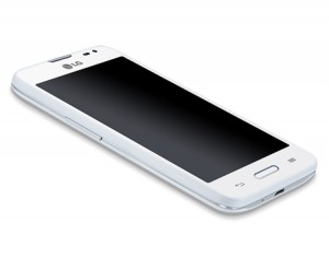 LG L65 color blanco pantalla de lado