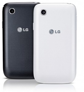 LG L35 color blanco y color negro cámara trasera