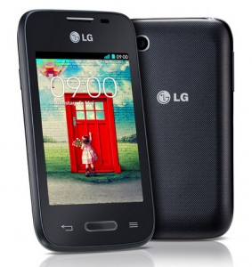 LG L35 color negro cámara trasera y pantalla de 3.2 pulgadas
