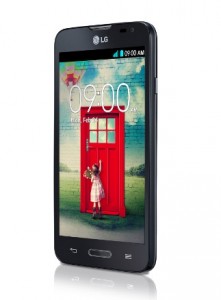 LG L70 D320F8 color negro pantalla de lado