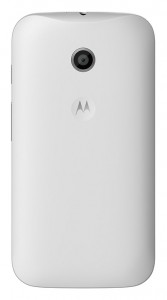 Moto E en México color blanco cámara trasera