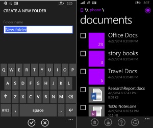 Windows Phone 8.1 File Manager editar y crear carpetas