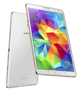 Samsung Galaxy Tab S 8.4 blanco pantalla y cámara