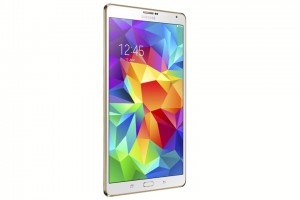 Samsung Galaxy Tab S 8.4 blanco pantalla Super AMOLED perfil