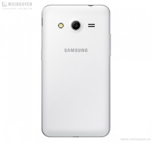 Samsung Galaxy Core 2 Duos color blanco cámara trasera