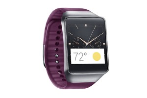 Samsung Gear Live color Rojo vino de lado pantalla