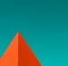 Android 5.0 Lollipop Wallpaper pirámide naranja fondo verde