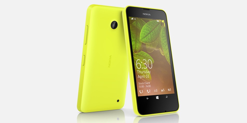 Nokia Lumia 630 oficial de prensa color amarillo