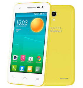 Alcatel Pop S3 un LTE blanco amarillo