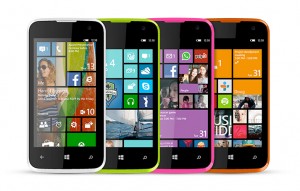 Blu Win JR con Windows Phone 8.1 en México colores parte frontal