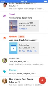 Pantalla Inbox by Gmail app en iOS 2