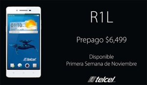 Oppo R1L con Telcel en México