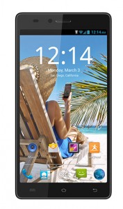 Verykool S5510 Juno un phablet Android KitKat en México color azul frente pantalla