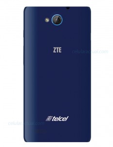 ZTE Blade G Lux en México con Telcel posterior cámara de 8 MP color azul