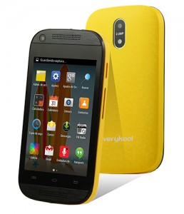 Verykool S3501 LYNX color amarillo posterior y pantalla