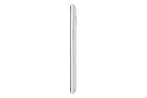 Samsung Galaxy J1 en color blanco de lado grosor
