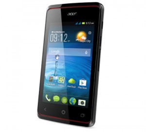 Acer Liquid Z200 pantalla de 4 pulgadas de perfil