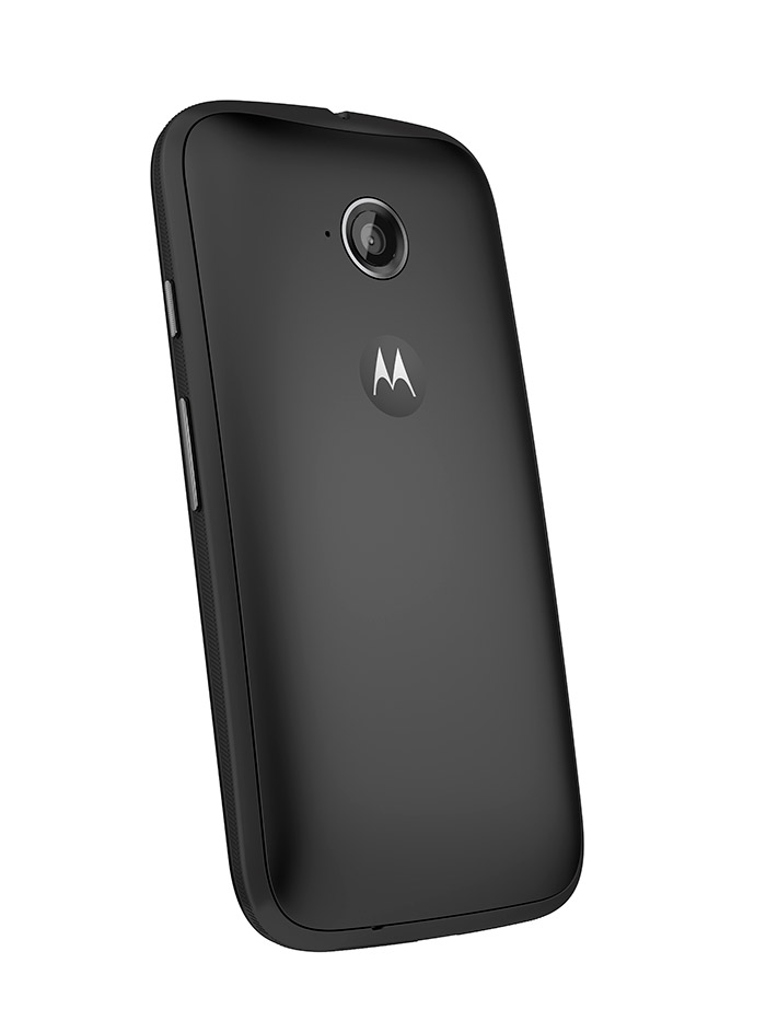 Moto E 2015 color negro posterior cámara