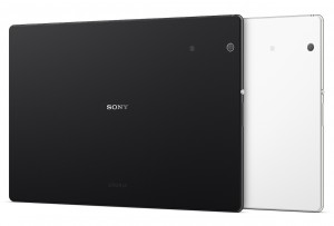 Sony Xperia Z4 Tablet posterior negro y blanco