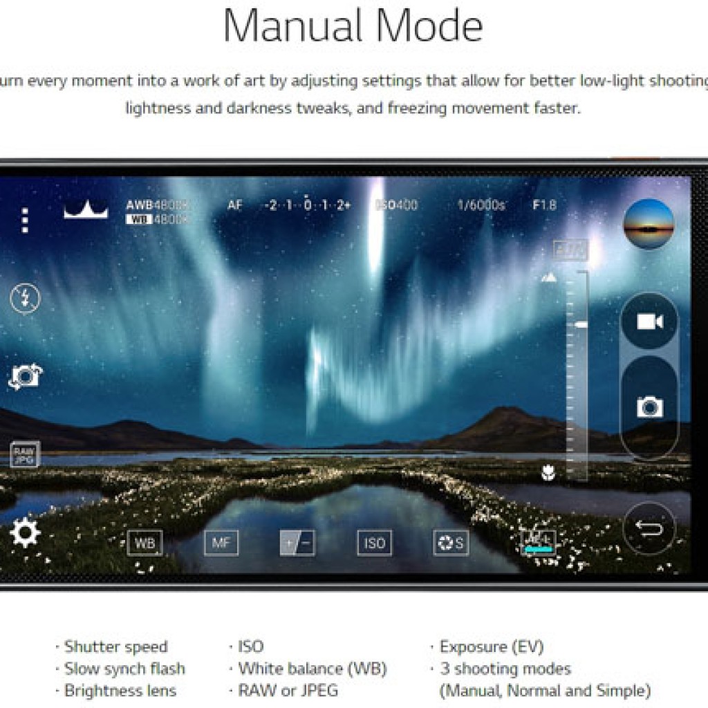 LG G4 modo manual