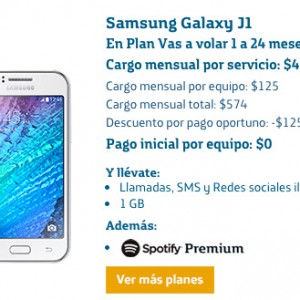 Samsung Galaxy J1 en plan Movistar Vas a volar 1