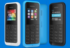 Nokia 105 pantalla y reverso
