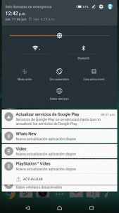 Sony Xperia Z Ultra en México con Telcel Android Lollipop Nuevo panel de notificaciones