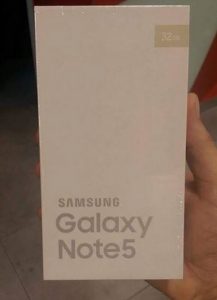 Samsung Galaxy Note 5 caja de venta