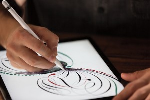 Apple iPad Pro Apple Pencil dibujando