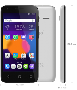 Alcatel One Touch Pixi 3 dimensiones