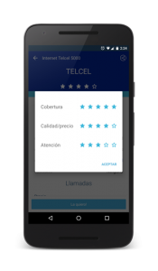 Weplan interfaz puntuación