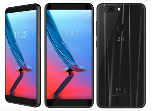 ZTE Blade V9 color negro con cuerpo de cristal fino , pantalla y cámara dual