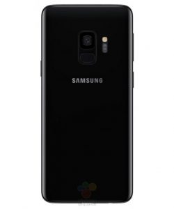 Samsung Galaxy S9 render filtrado color negro cámara posterior con sensor de huellas