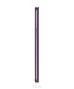 Samsung Galaxy S9 render filtrado color lila lateral