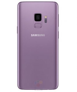 Samsung Galaxy S9 render filtrado color lila cámara posterior