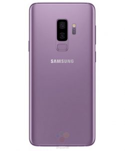 Samsung Galaxy S9+ render filtrado color lila cámara posterior