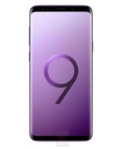 Samsung Galaxy S9+ render filtrado color lila pantalla