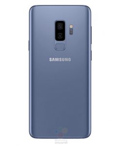Samsung Galaxy S9+ render filtrado color azul posterior