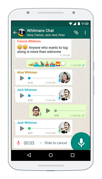 WhatsApp mensaje de audio