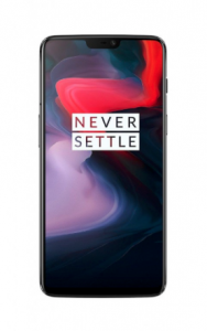 OnePlus 6 frente mirror black