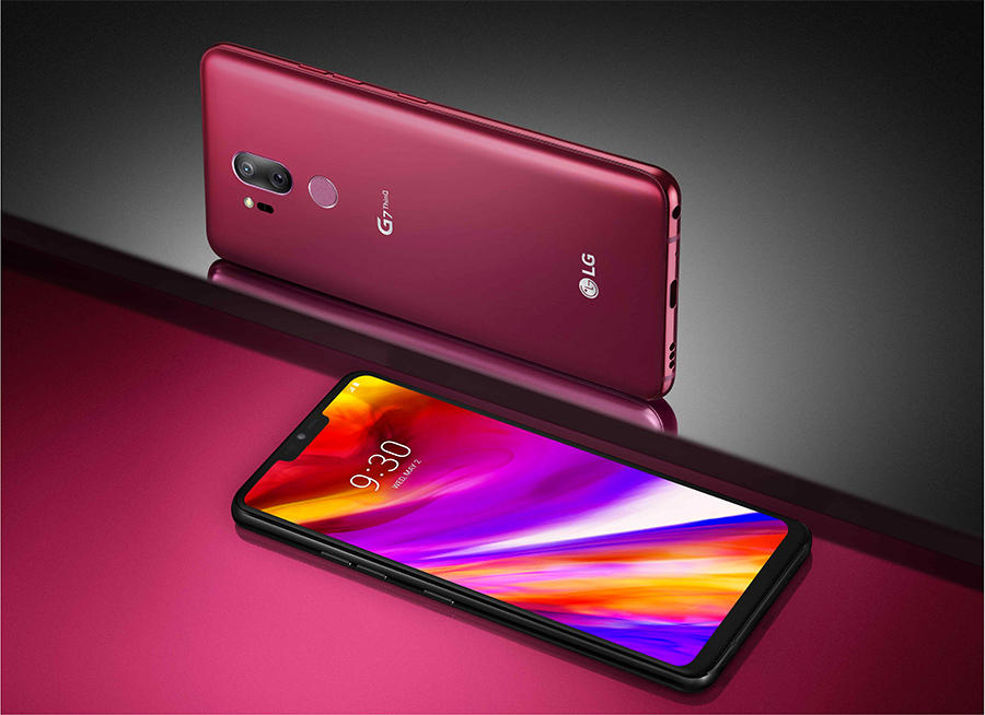 LG G7 ThinQ en color rojo cereza