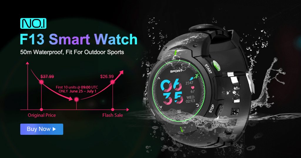NO.1 F13 smartwatch para deportes resistente al agua y polvo en oferta limitada con envío para México