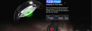NO.1 F13 smartwatch para deportes resistente al agua y polvo - Monitoreo continuo en tiempo real